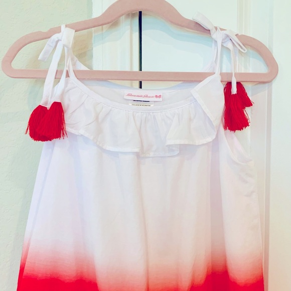 NEW Dillards Bonnie Jean Aleah Dress Dip Dyed Tie Tassel Straps Size 7 - Picture 5 of 12